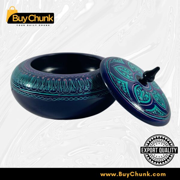 Handmade Lacquer Art Powder Jewelry Box Gift blue2