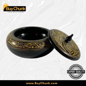 Handmade Lacquer Art Powder Jewelry Box Gift golden