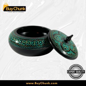 Handmade Lacquer Art Powder Jewelry Box Gift Green