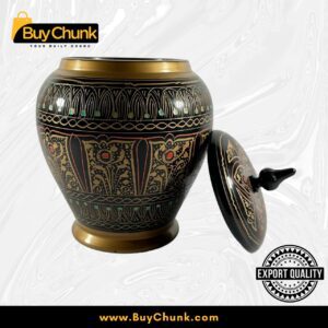 Handmade Rose Wood Lacquer Art Candy Jar