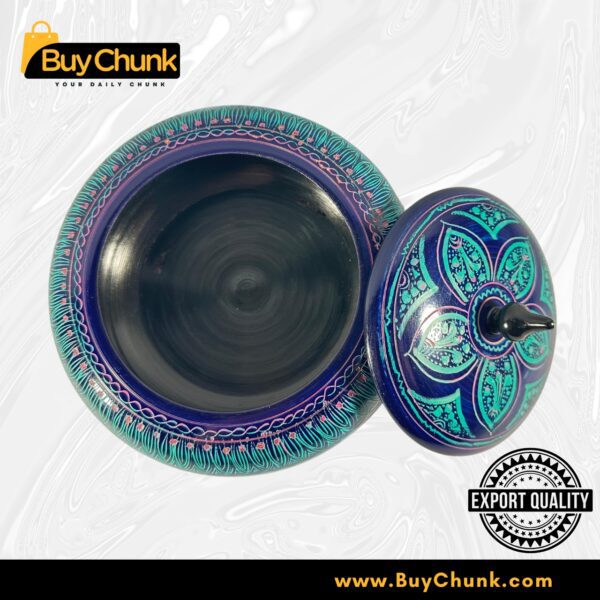 Handmade Lacquer Art Powder Jewelry Box Gift blue2