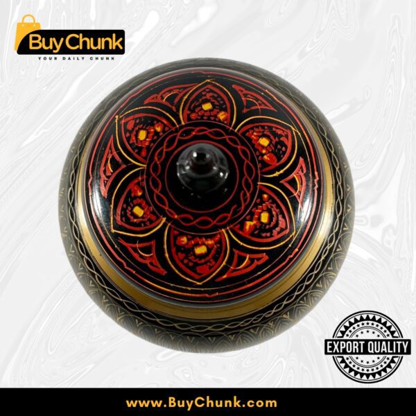 Handmade Rose Wood Lacquer Art Candy Jar Red