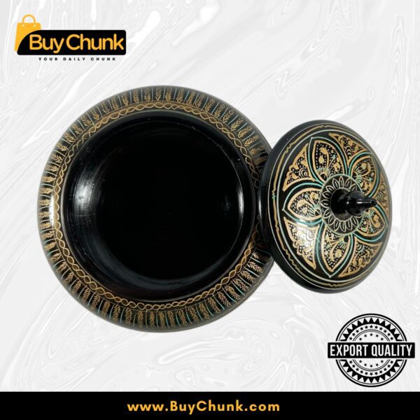 Handmade Lacquer Art Powder Jewelry Box Gift golden