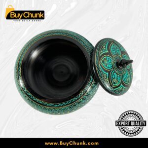 Handmade Lacquer Art Powder Jewelry Box Gift Green 1