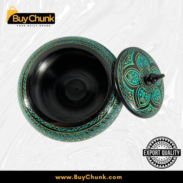 Handmade Lacquer Art Powder Jewelry Box Gift Green 1