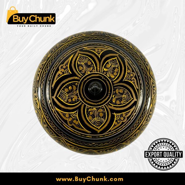 Handmade Lacquer Art Powder Jewelry Box Gift golden