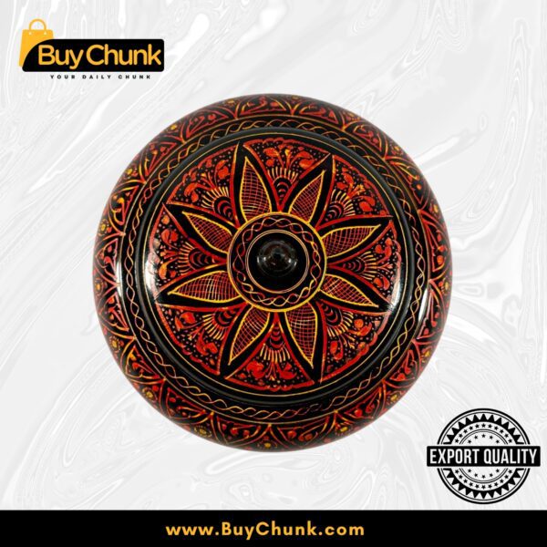 Handmade Lacquer Art Powder Jewelry Box Red Black