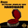 Octagon Wood Handmade Lacquer Art Jewelry, Octagon Rose Wood Handmade Lacquer Art Jewelry Box