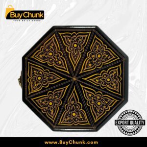 Octagon Wood Handmade Lacquer Art Jewelry