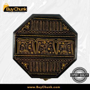 Octagon Shape Handmade Lacquer Art Jewelry Box Gilded Mandala
