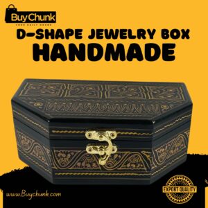 Handmade Lacquer Art Jewelry Box Luminous Gold