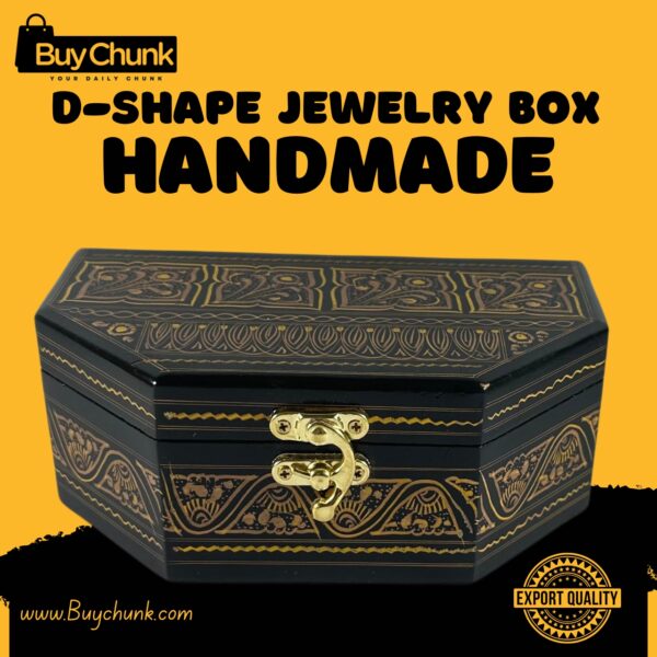 Handmade Lacquer Art Jewelry Box Luminous Gold
