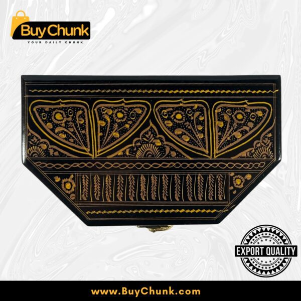 Handmade Lacquer Art Jewelry Box Brilliant Gold