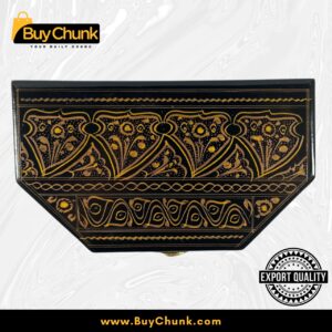 Handmade Lacquer Art Jewelry Box Golden Sunstripe