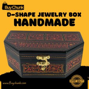 Handmade Lacquer Art Jewelry Box Striking Red