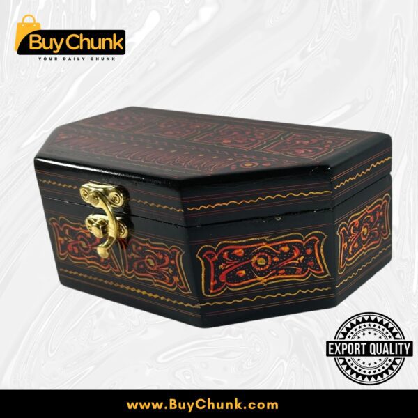 Handmade Lacquer Art Jewelry Box Striking Red