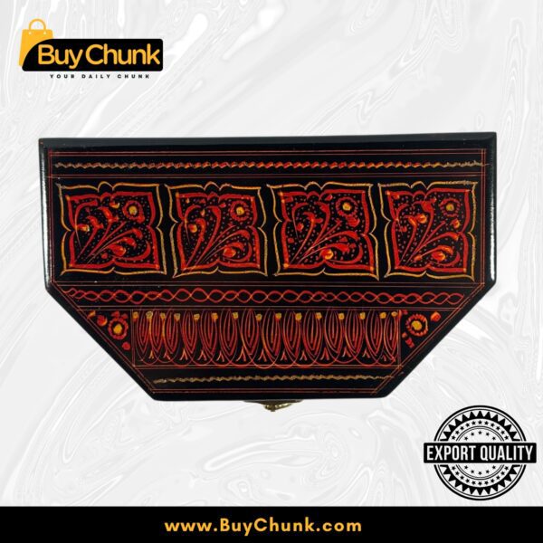 Handmade Lacquer Art Jewelry Box Striking Red