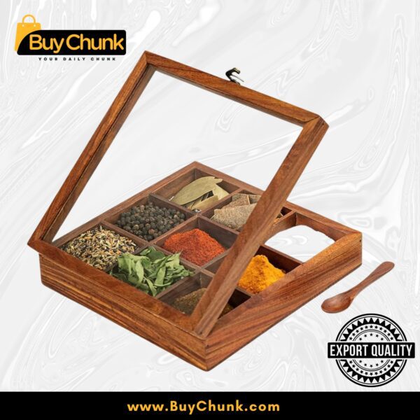 Handmade Rose Wood Masala Box