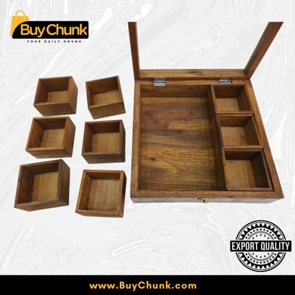 Handmade Rose Wood Masala Box