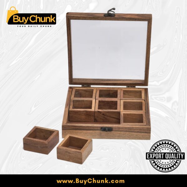 Handmade Rose Wood Masala Box