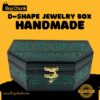 Lacquer Art Jewelry Box Artistic Green