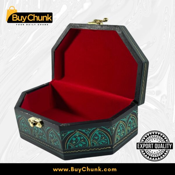 Lacquer Art Jewelry Box Artistic Green