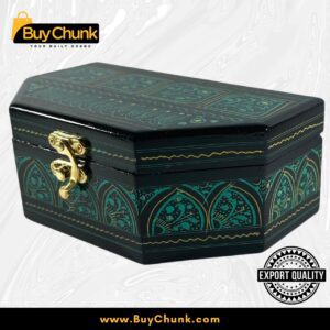 Lacquer Art Jewelry Box Artistic Green