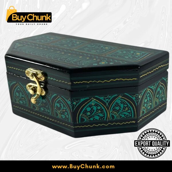 Lacquer Art Jewelry Box Artistic Green