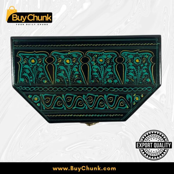 Handmade Lacquer Art Jewelry Box Graceful Green