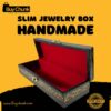 Slim Handmade Lacquer Art Jewelry Golden Wavelet Motif