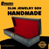 Slim Handmade Lacquer Art Jewelry Azure Intertwined Wave