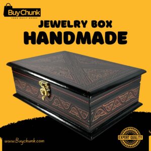 Wood Handmade Lacquer Art Jewelry Box Fiery Wave
