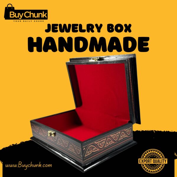 Exquisite Rose Wood Handmade Lacquer Art Jewelry Box