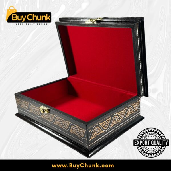 Wood Handmade Lacquer Art Jewelry Box Gilded Mandala