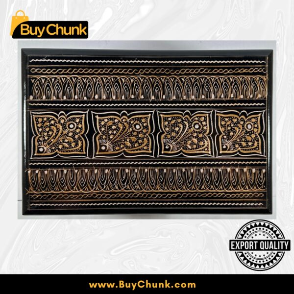 Rose Wood Handmade Lacquer Art Jewelry Box Gilded