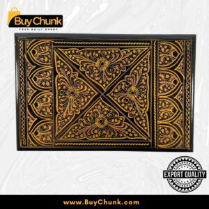 Handmade Lacquer Art Jewelry Box Golden