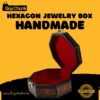 Handmade Lacquer Art Jewelry Box Crimson Radial Bloom