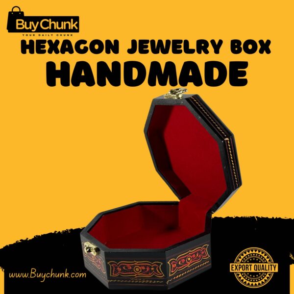 Handmade Lacquer Art Jewelry Box Crimson Radial Bloom
