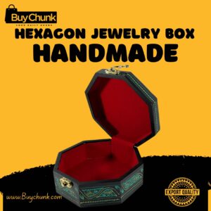 Octagon Shape Handmade Lacquer Art Jewelry Box