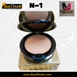 Soft sponge applicator included with Miss Rose Double Compact Powder for smooth application.