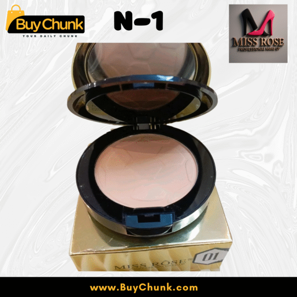 Soft sponge applicator included with Miss Rose Double Compact Powder for smooth application.