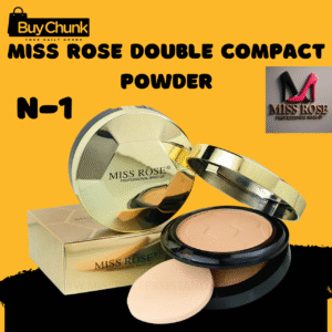 Miss Rose Double Compact Powder in its sleek, closed packaging