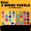 2-Pack Wooden Learning Puzzle