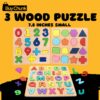 3-Pack Wooden Learning Puzzle