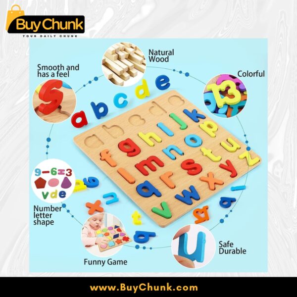 Wood Alphabet Puzzle for Kids