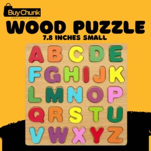 Wood Uppercase Alphabet Puzzle for Kids