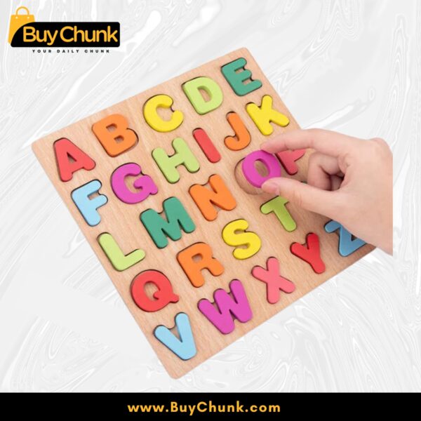 Wood Uppercase Alphabet Puzzle for Kids