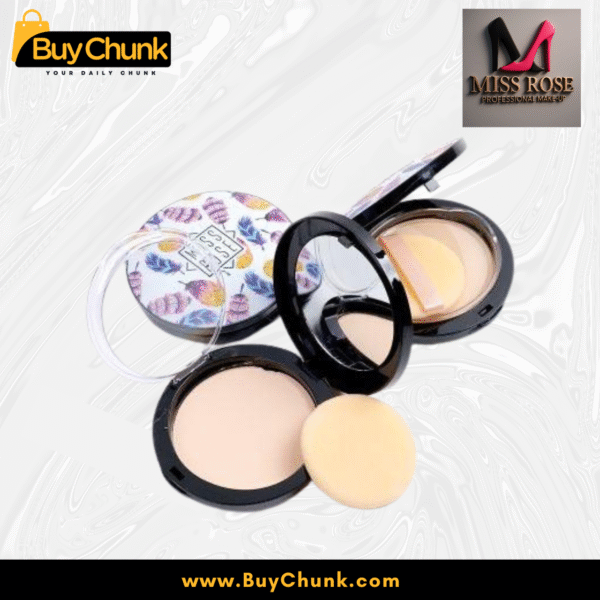 Multiple Miss Rose Compact Face Powders in their retail boxes, showcasing various shades (N-1, N-2) and elegant packaging designs