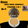 Miss Rose Compact Powder 2 in 1 Moon and Back, showcasing its elegant silver packaging with moon and stars design, perfect for a flawless finish in Pakistan