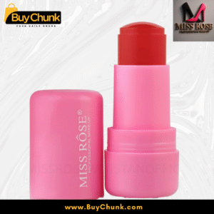 Miss Rose Cooling Water Jelly Tint in bright pink casing, open to show the red jelly tint, emphasizing its smooth texture